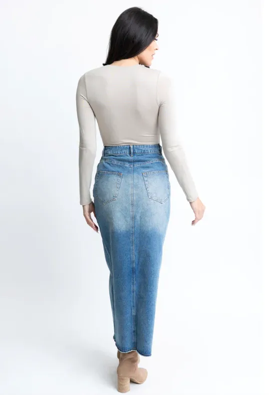 Day Off Denim Maxi Skirt **FINAL SALE**