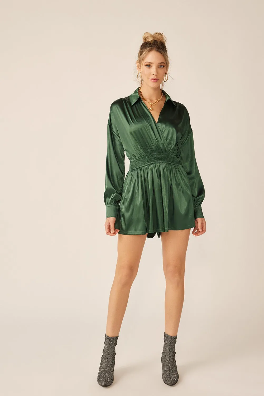 Deep Green Neal Romper