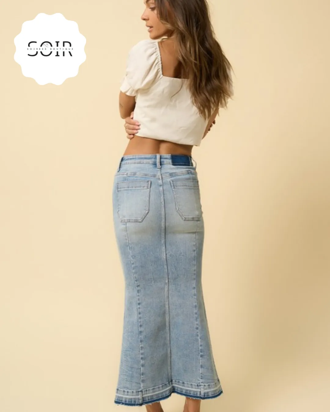 Denim Dreamwave Maxi Skirt