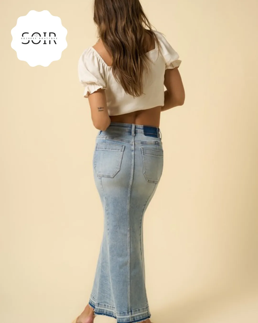 Denim Dreamwave Maxi Skirt