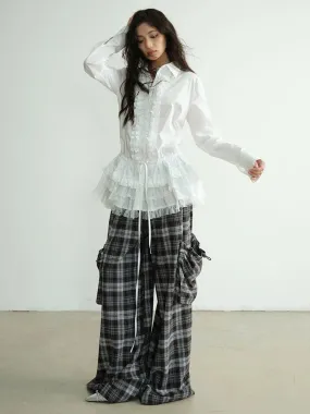 Docter Plaid Cargo Pocket Pants