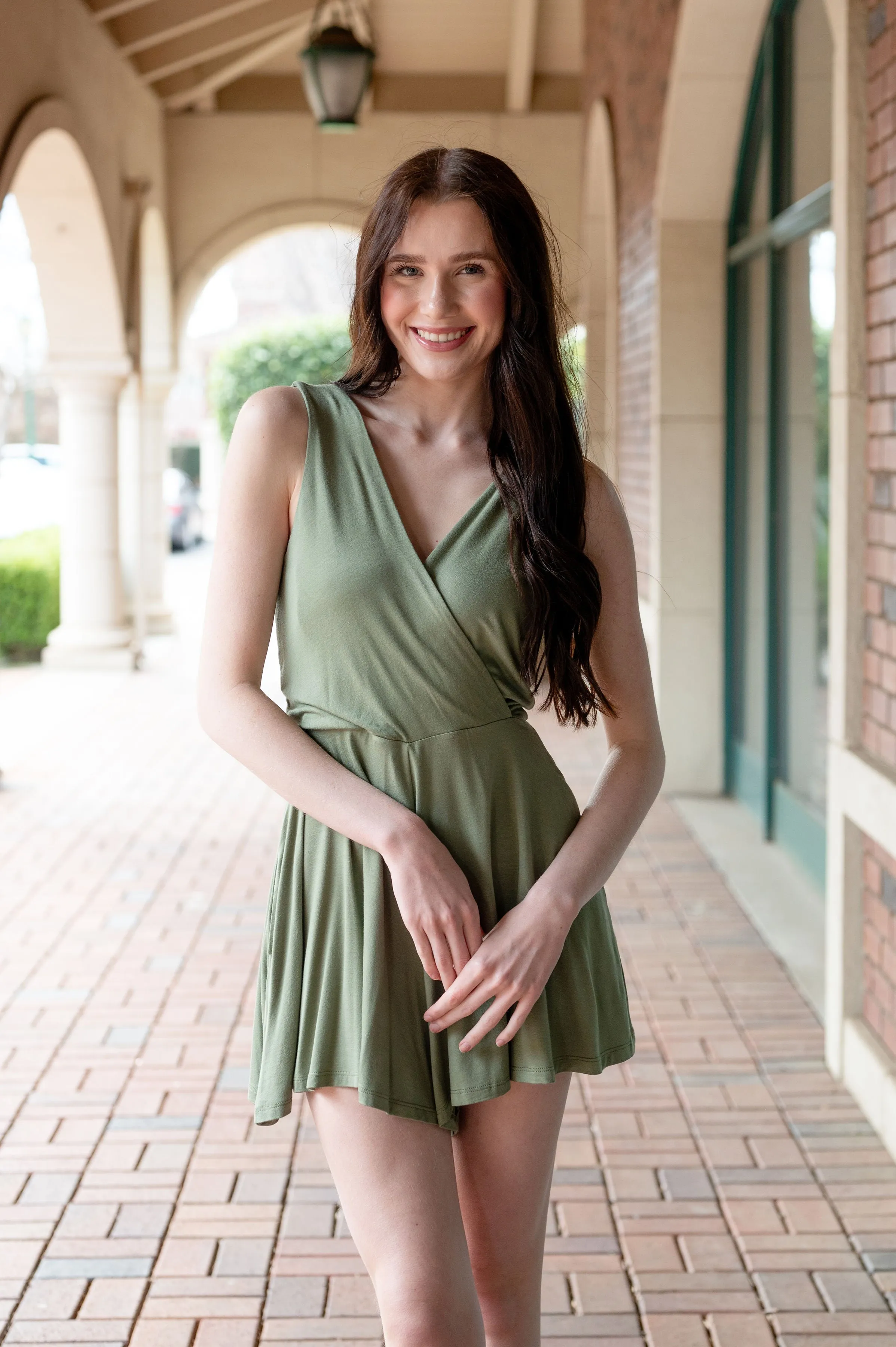 Double V Crossover Romper