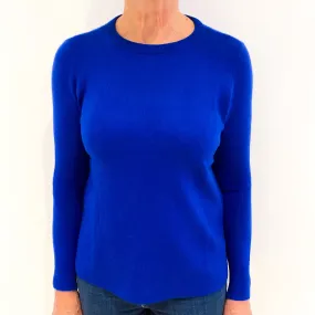 Electric Blue Cashmere Crew Neck Jumper Medium