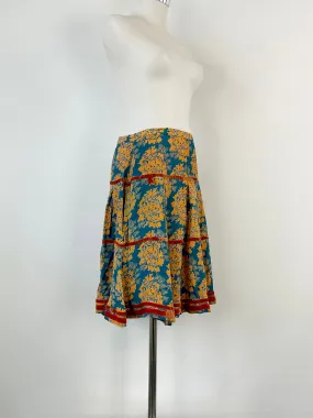 EP by Easton Pearson Teal & Orange Print Midi Skirt - AU8
