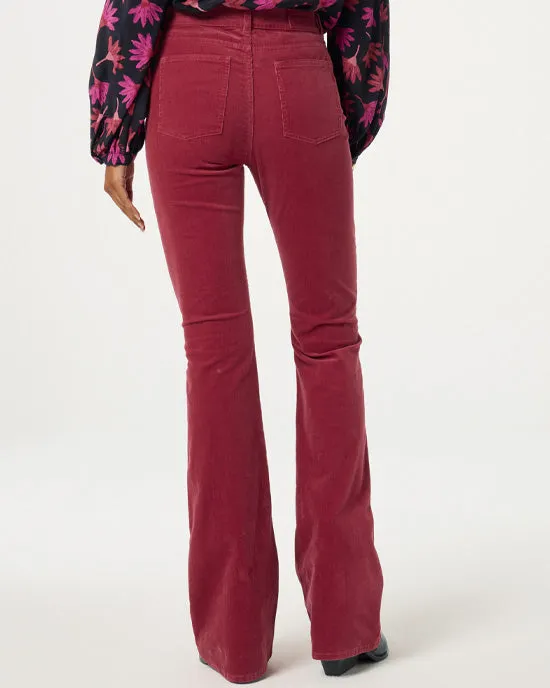 Eva Flare Trousers Cerise red
