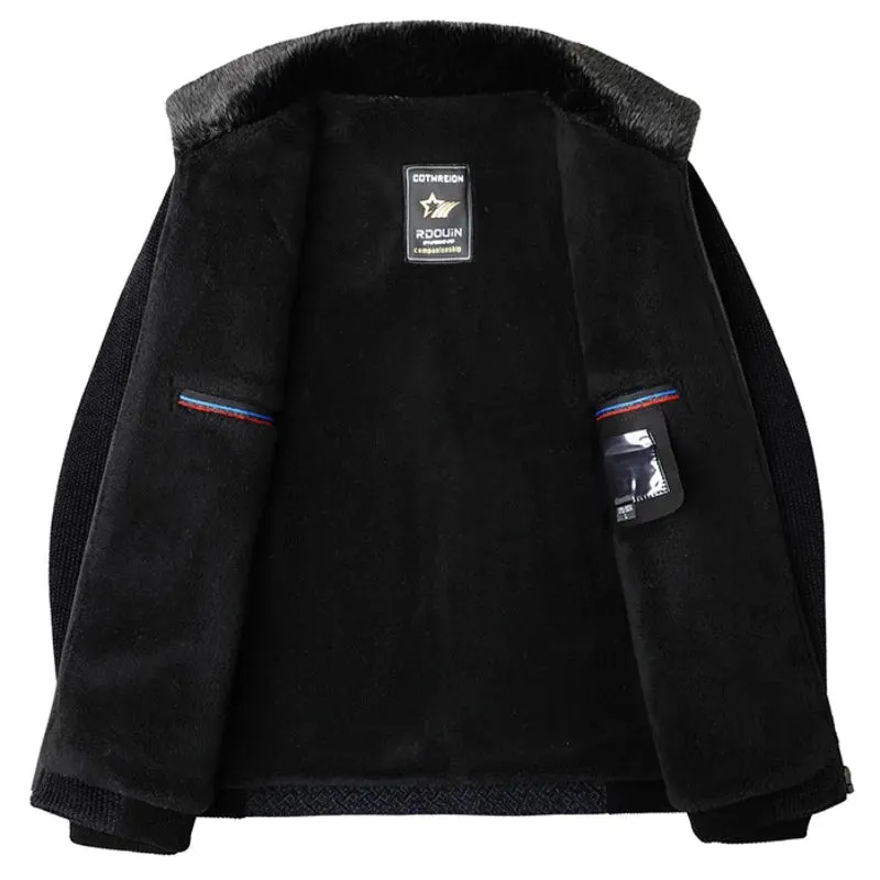 Faux Fur Trimmed Collar Jacket