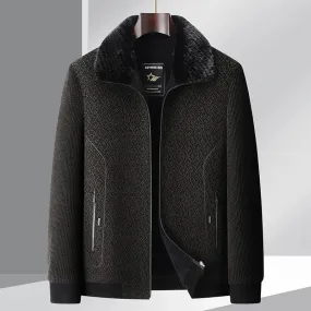 Faux Fur Trimmed Collar Jacket