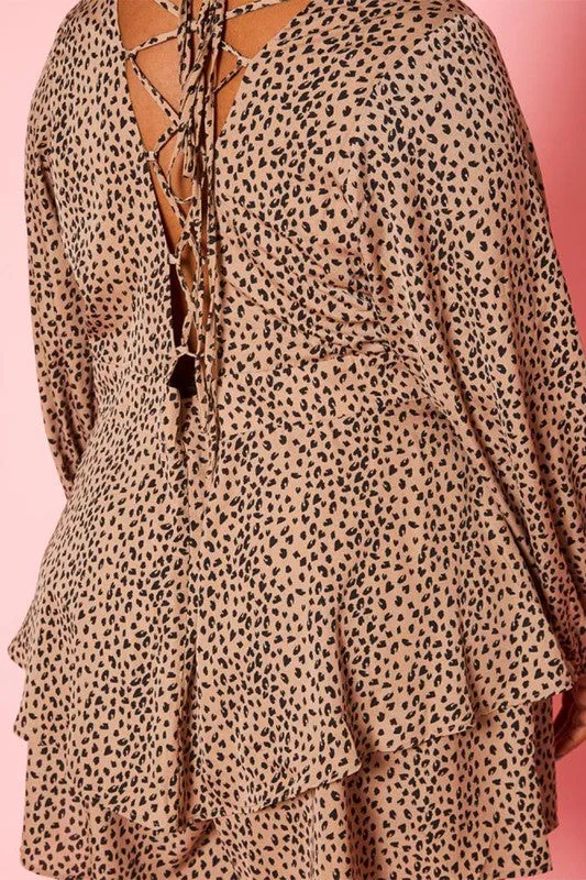 Flare Cheetah Print Romper