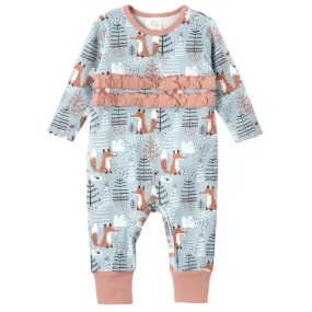 Foxy Forest Bamboo Ruffle Romper