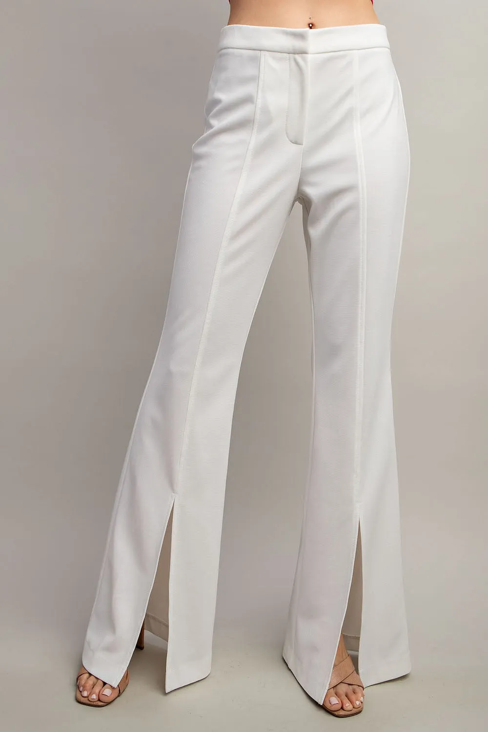 front slit high waist pants