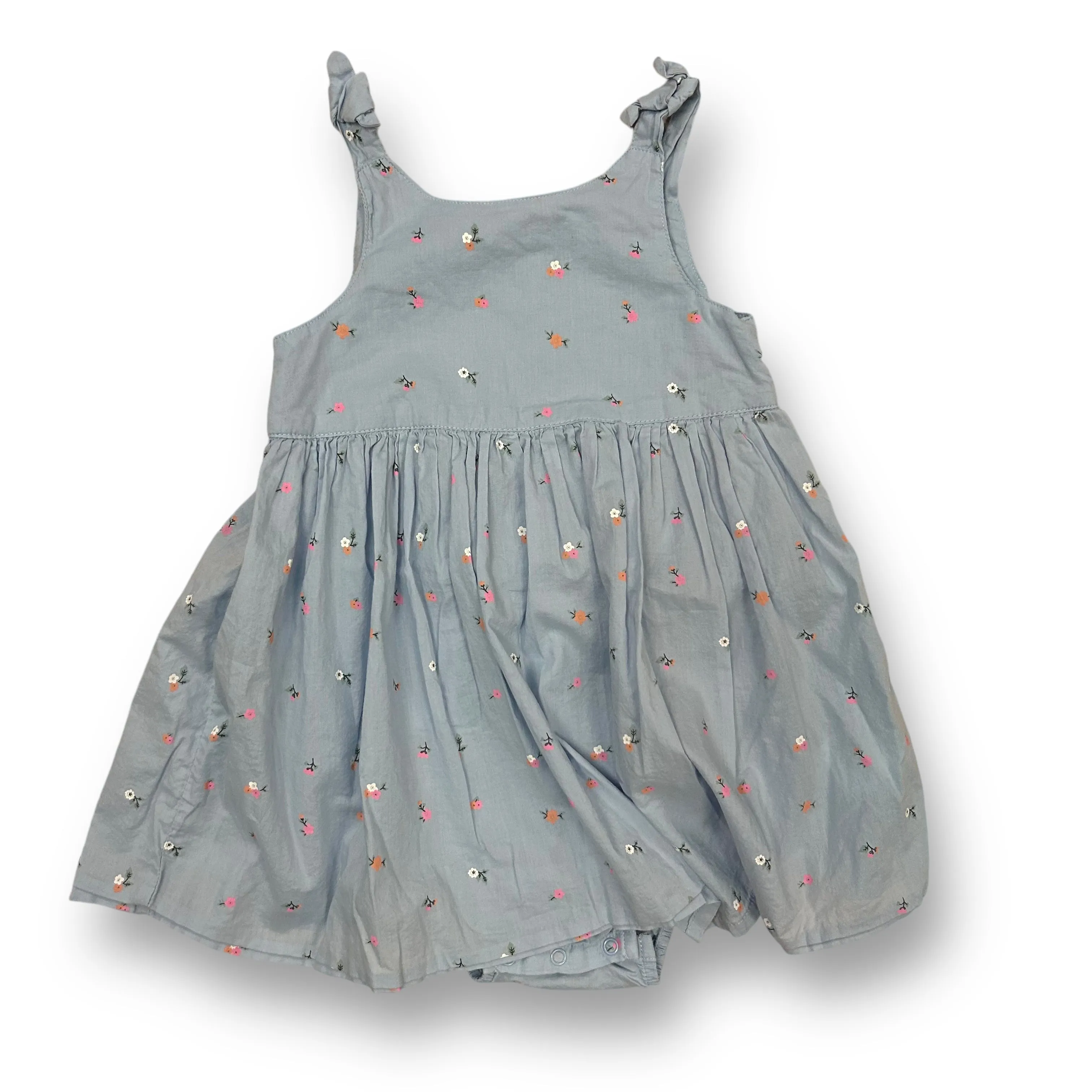 Girls H&M Size 4 Light Blue Built-In Bloomers Romper Dress
