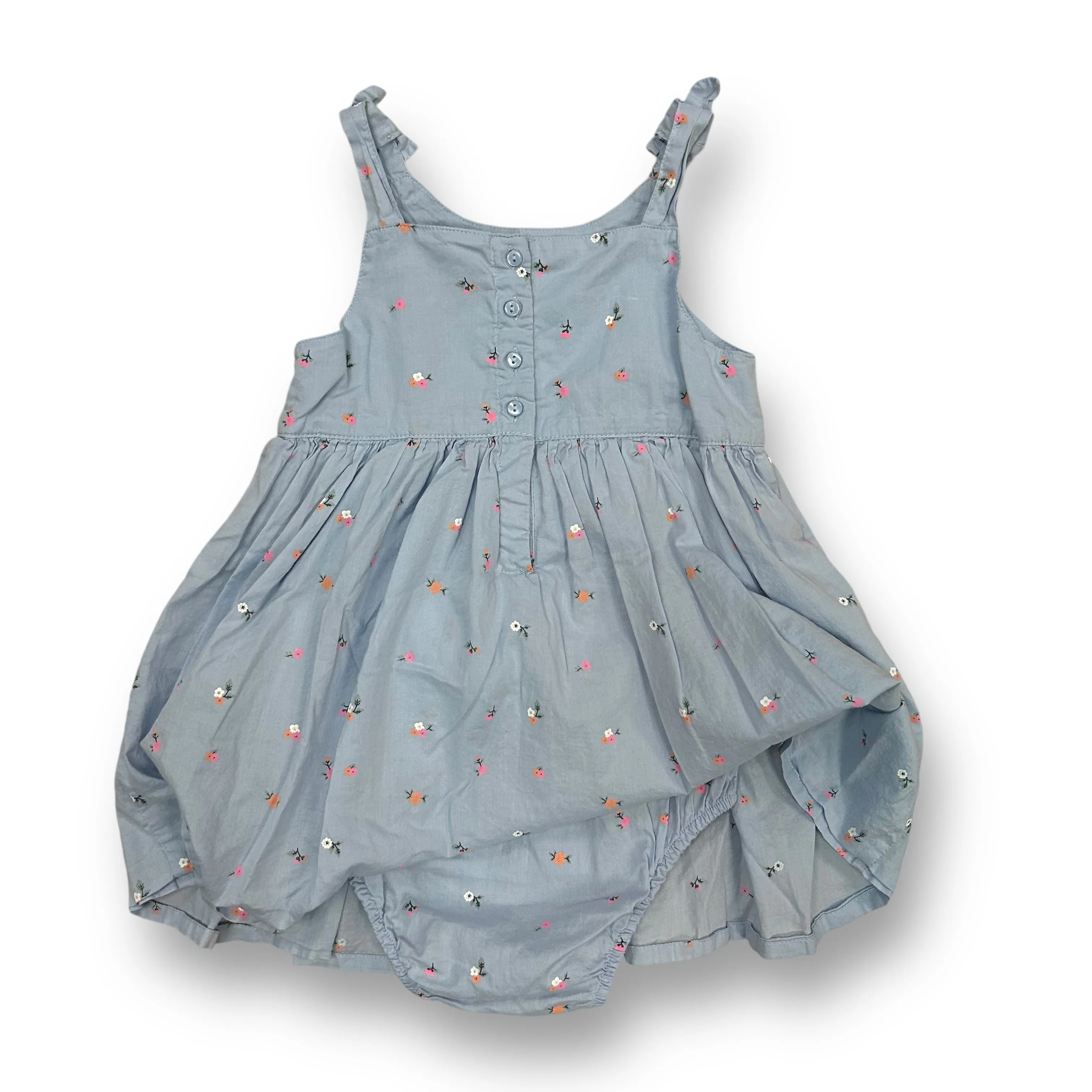 Girls H&M Size 4 Light Blue Built-In Bloomers Romper Dress