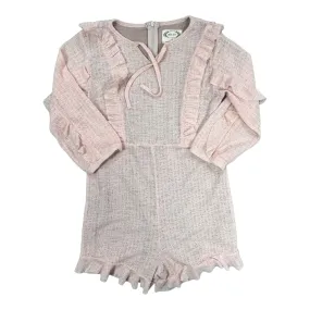 Girls Mia Joy Size 12 Peach Ruffled Summer Boutique Romper
