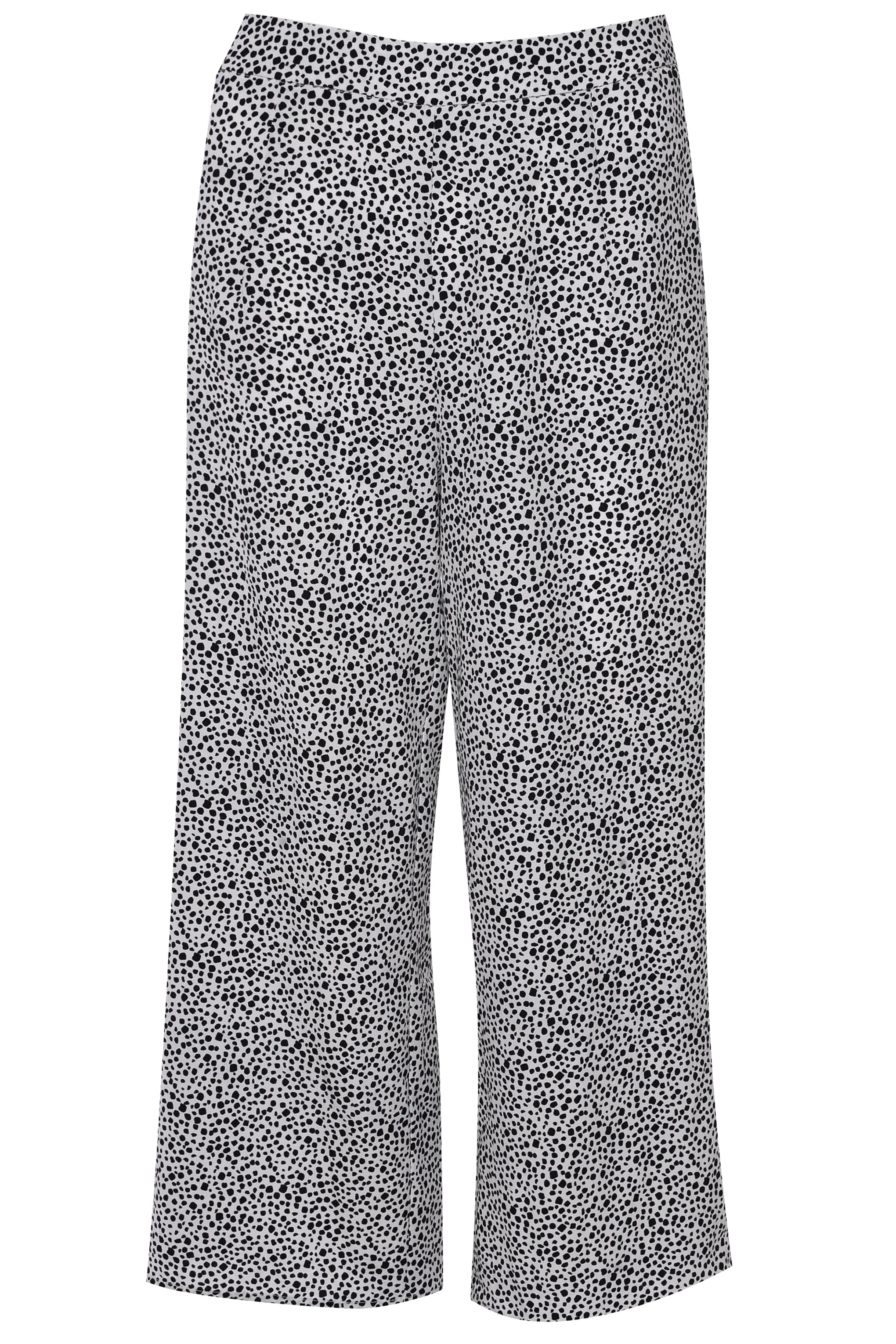 Glamorous Dalmatian Spot High Waisted 3/4 Length Trousers