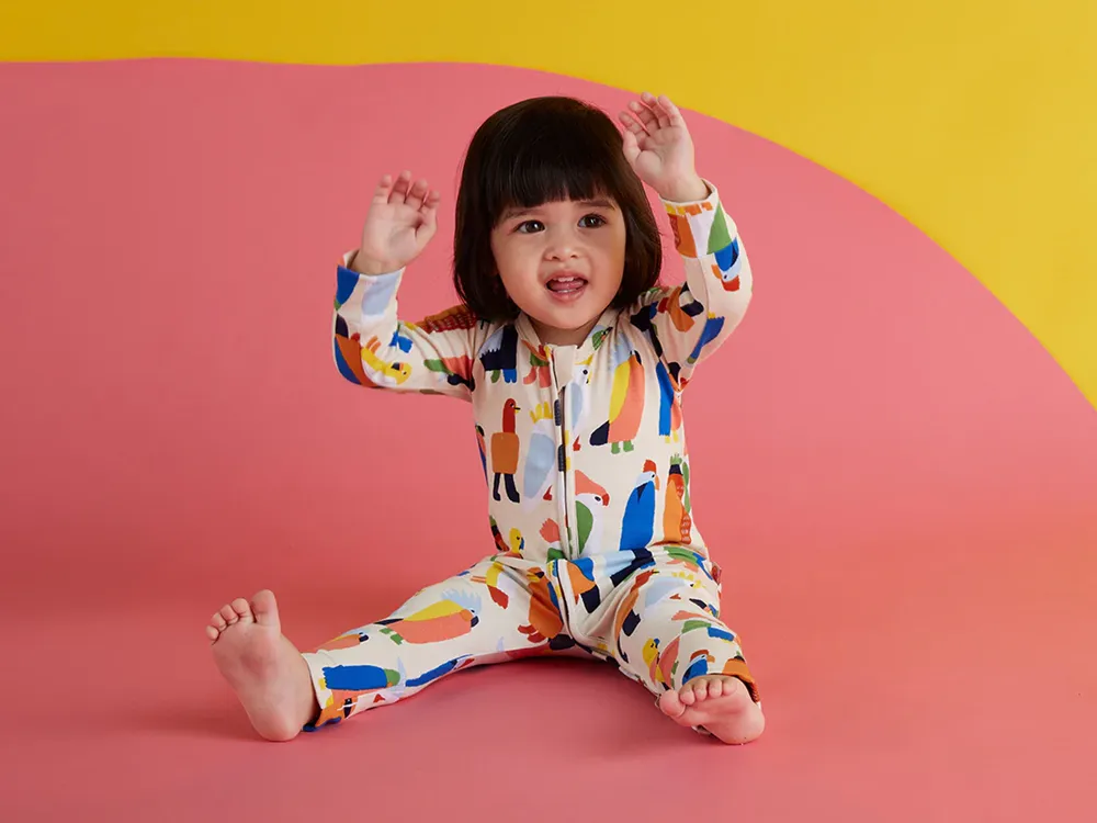 Halcyon Nights: Long Sleeve Romper Flamin' Galahs