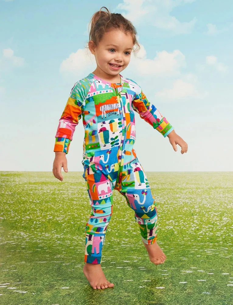HALCYON NIGHTS SAFARI PARK LONG SLEEVE ROMPER