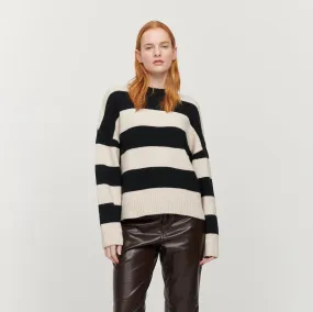 HEIDI Stripe Jumper | Black & Cream