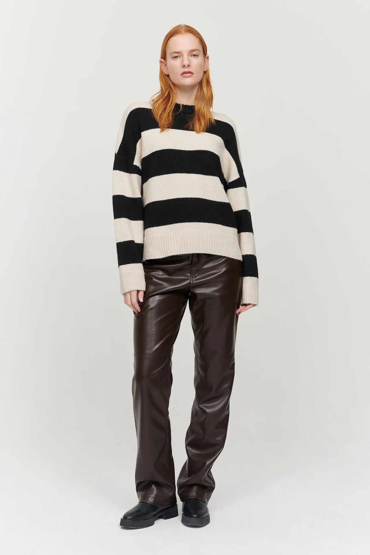 HEIDI Stripe Jumper | Black & Cream