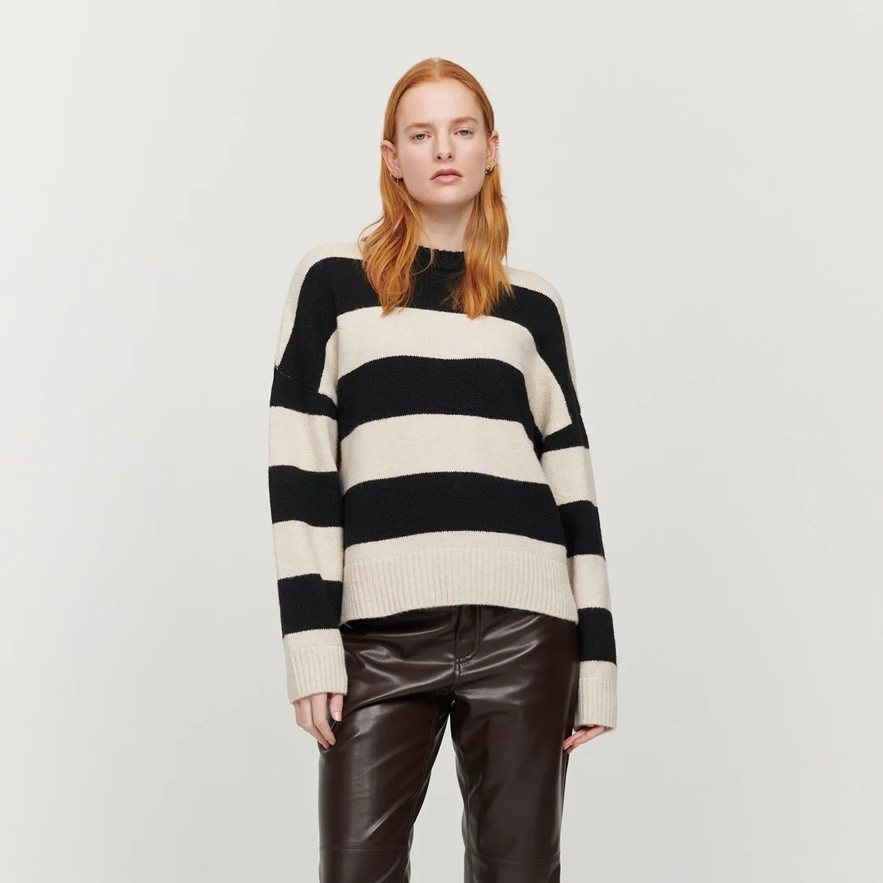 HEIDI Stripe Jumper | Black & Cream