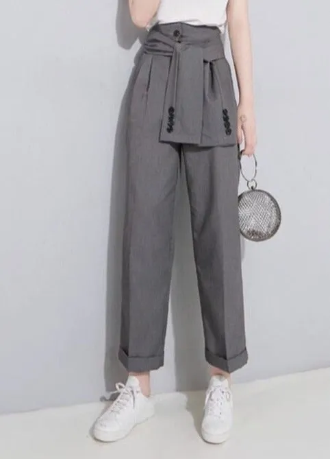 High Waist Lace Up Pants- Ready to ship