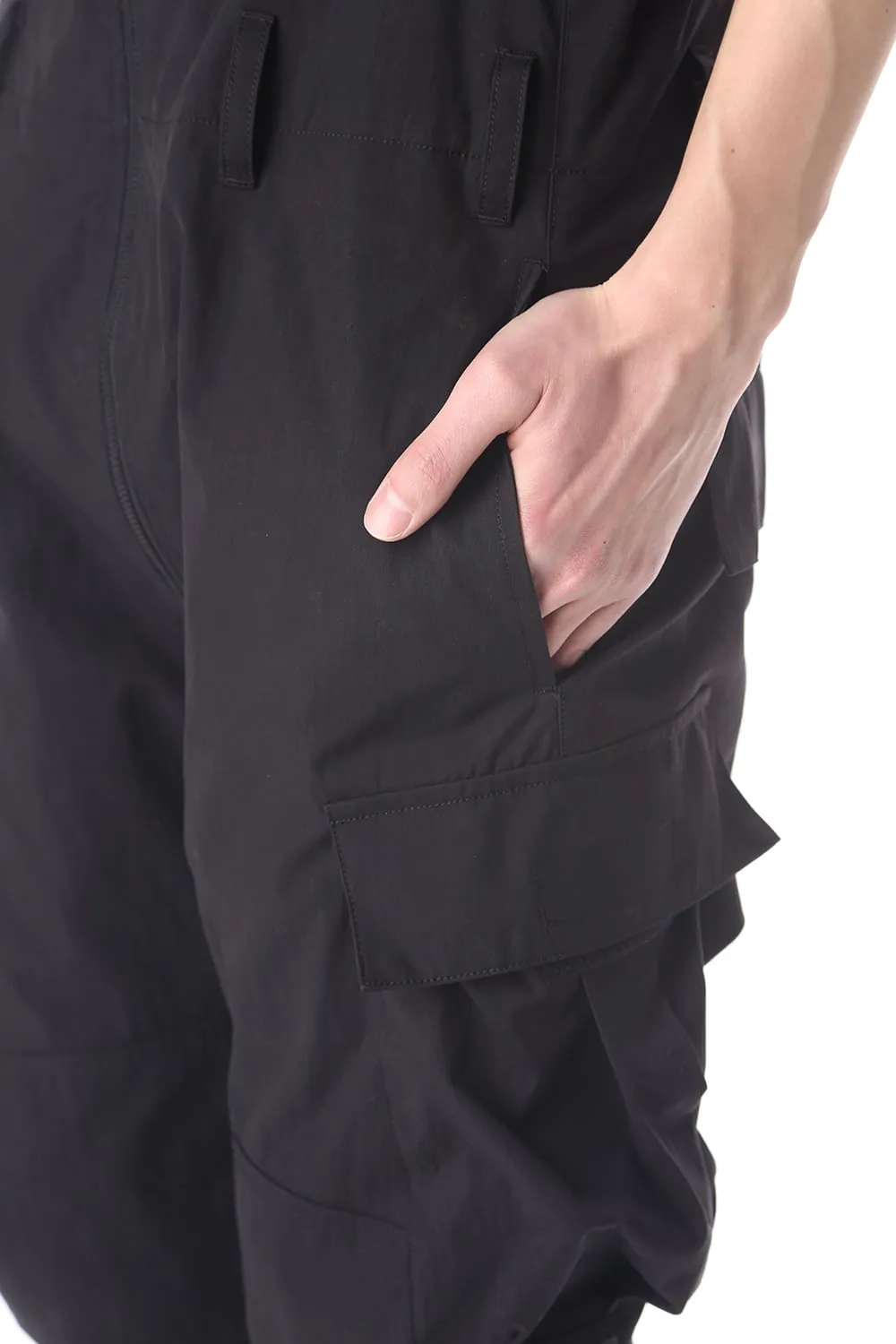 HIGH WAIST PANTS W/LEATHER SUSPENDER