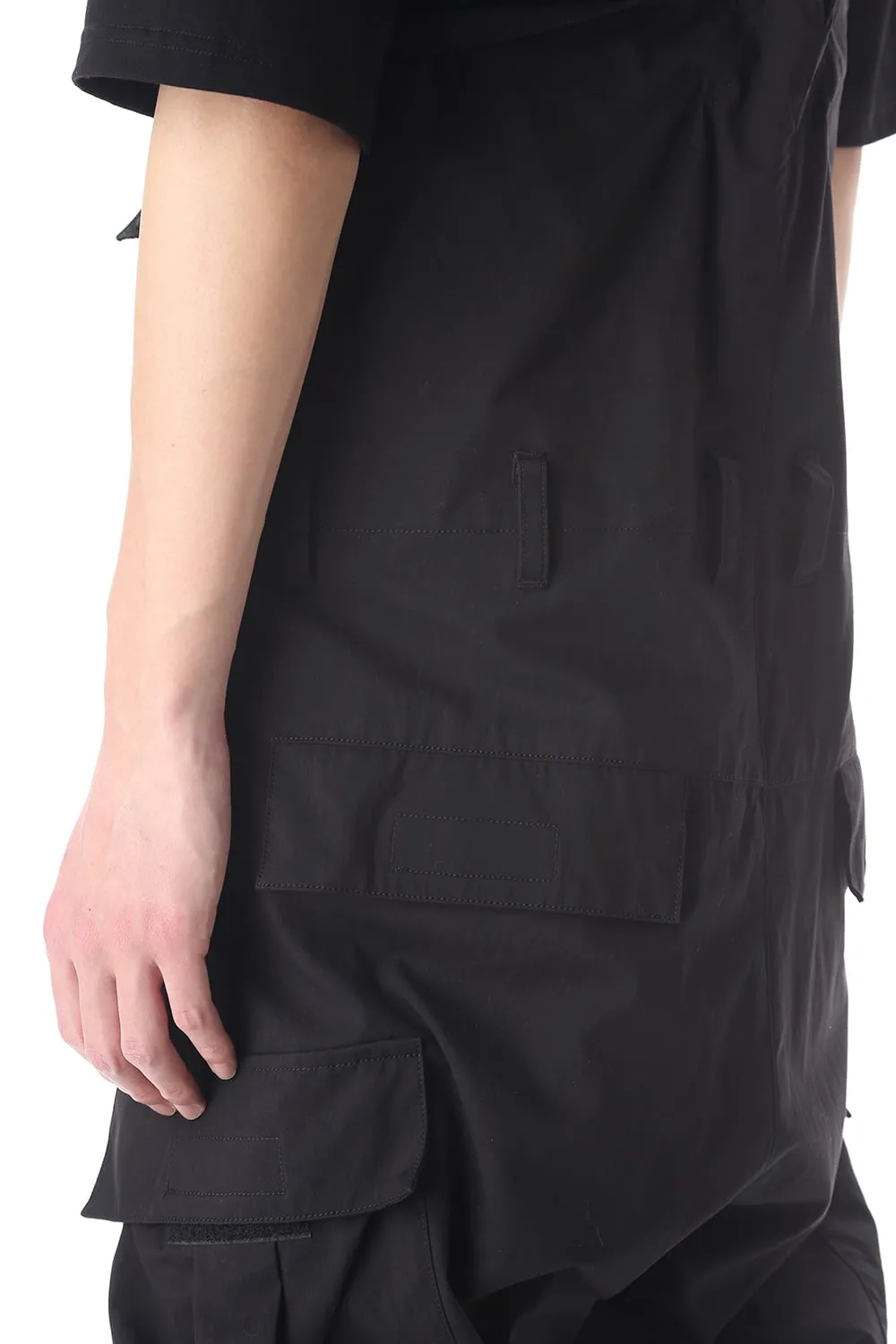 HIGH WAIST PANTS W/LEATHER SUSPENDER