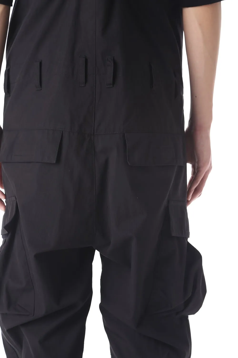 HIGH WAIST PANTS W/LEATHER SUSPENDER
