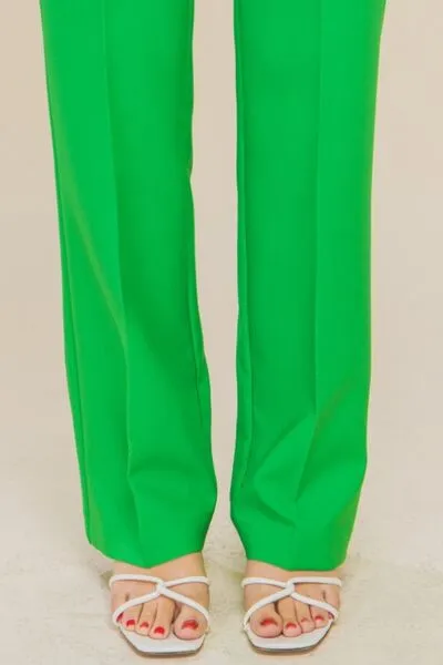 High Waist Straight Pants