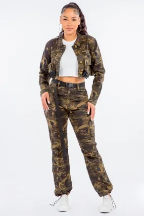 High Waist Utility Pocket Joggers