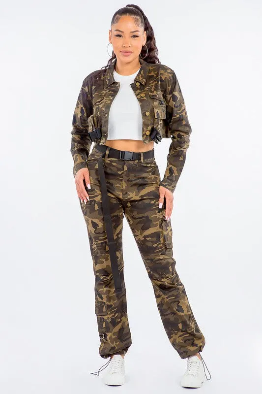 High Waist Utility Pocket Joggers