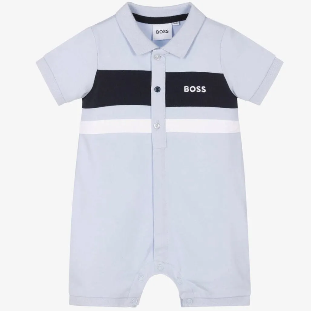 HUGO BOSS - Polo Romper - Pale Blue