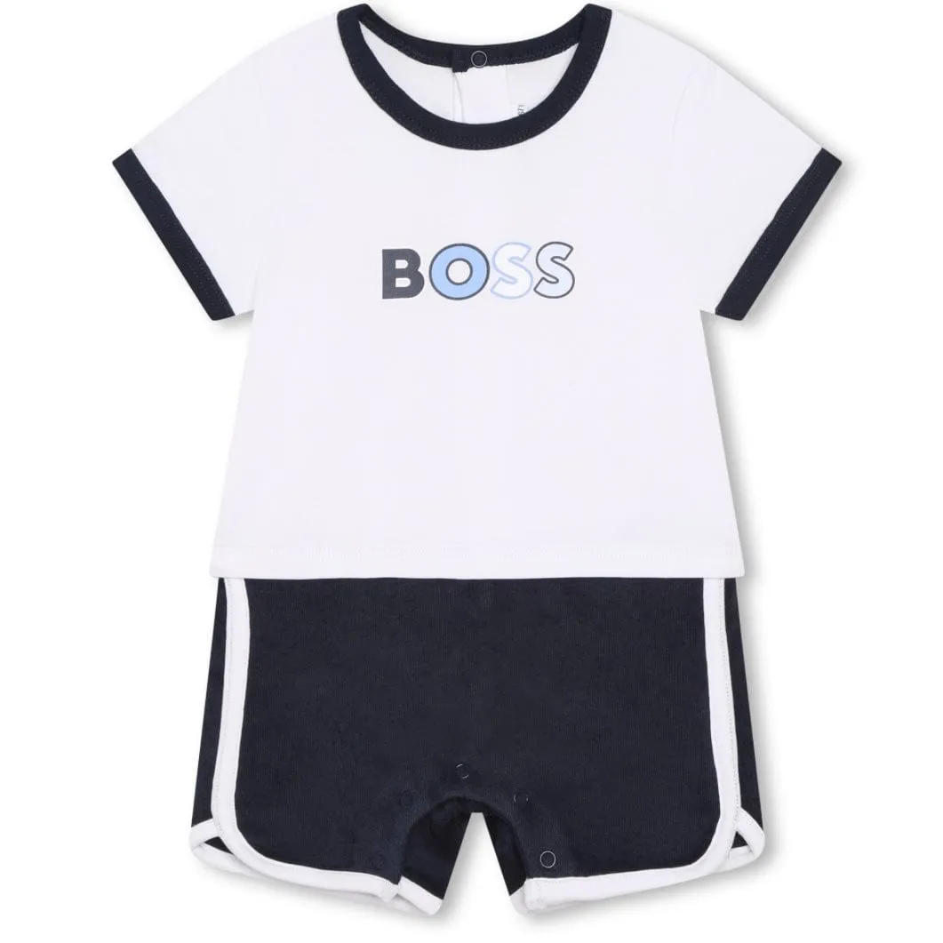 HUGO BOSS - Towelling Romper - Navy