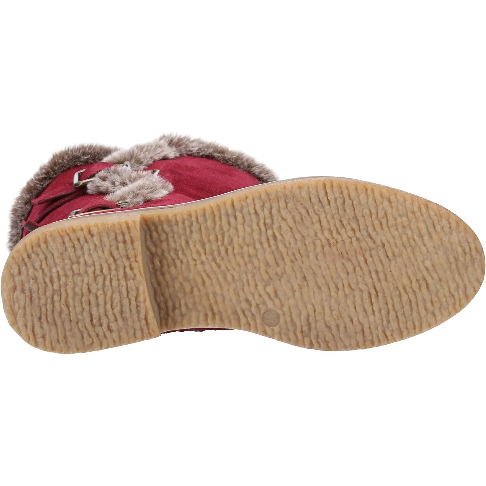 Hush Puppies Womens Megan Suede Mid Boots - Dark Red