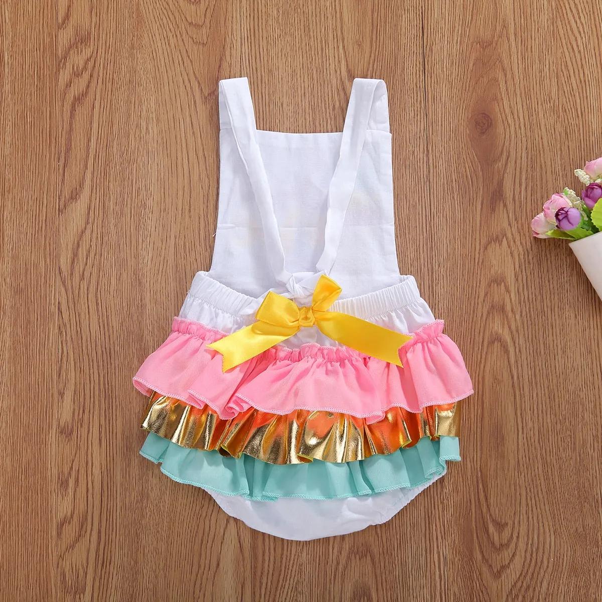 Ice Cream First Birthday Girl Romper