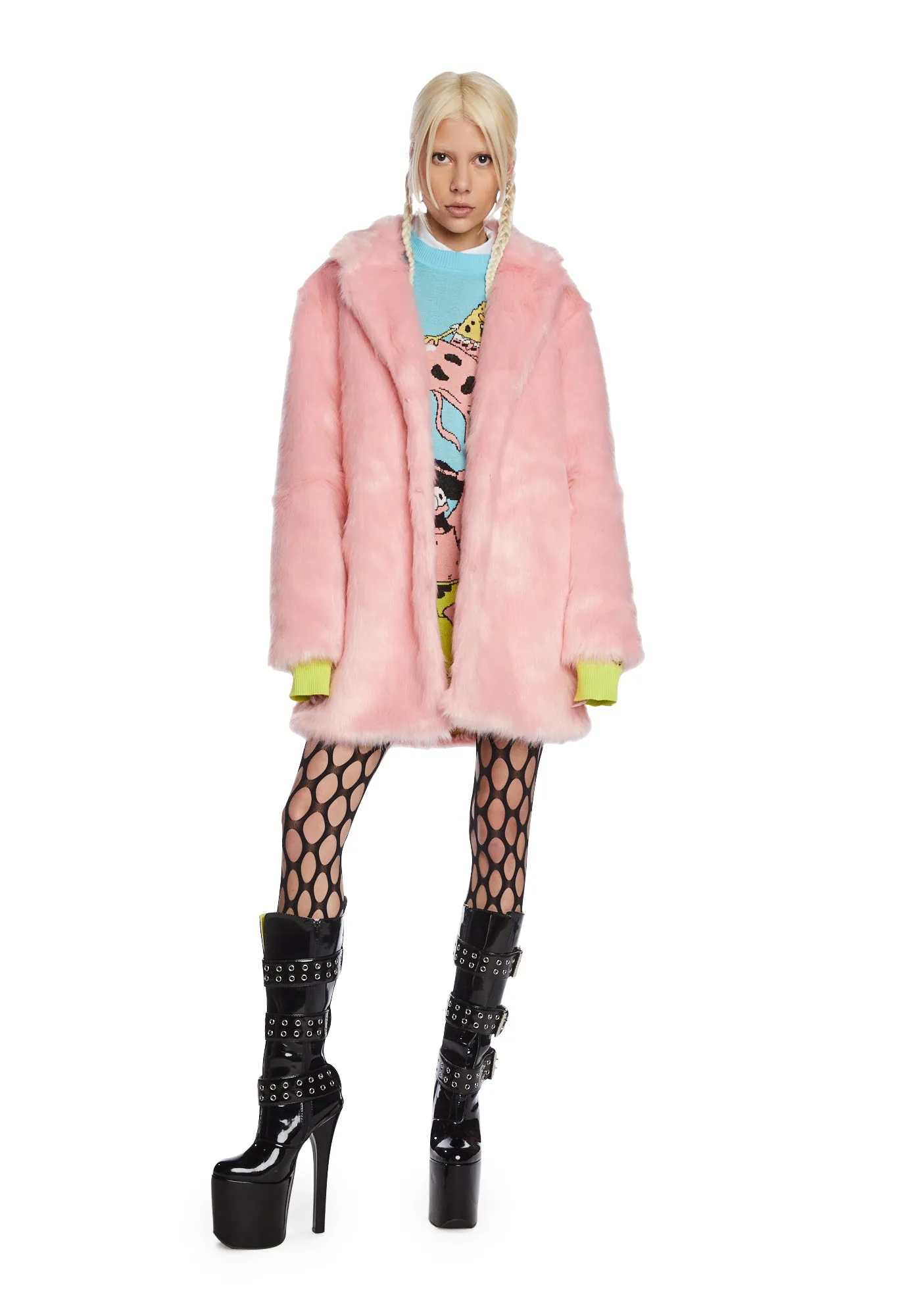I'm With Dummy Faux Fur Coat