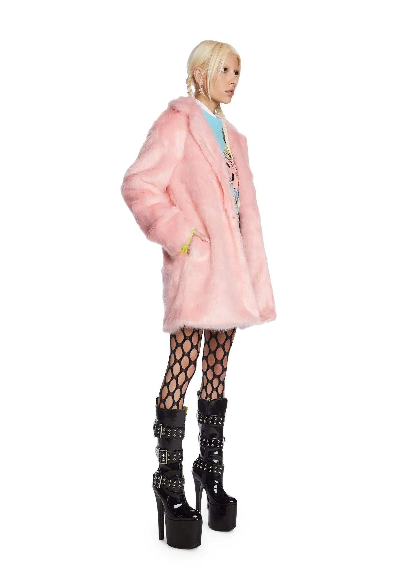 I'm With Dummy Faux Fur Coat