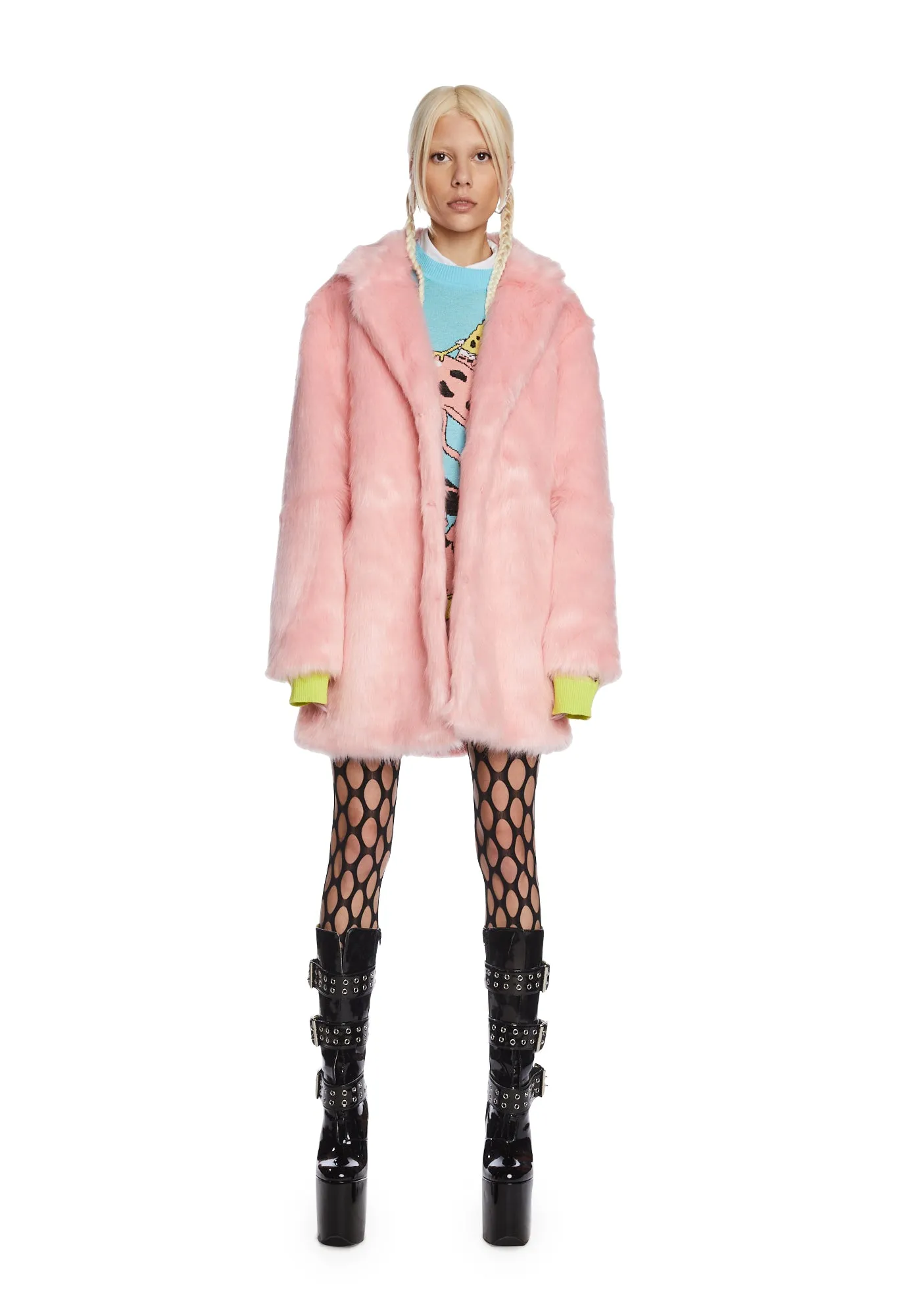 I'm With Dummy Faux Fur Coat