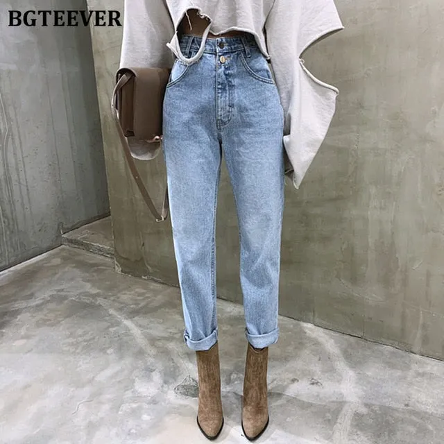 Indie High Waist Loose Jeans