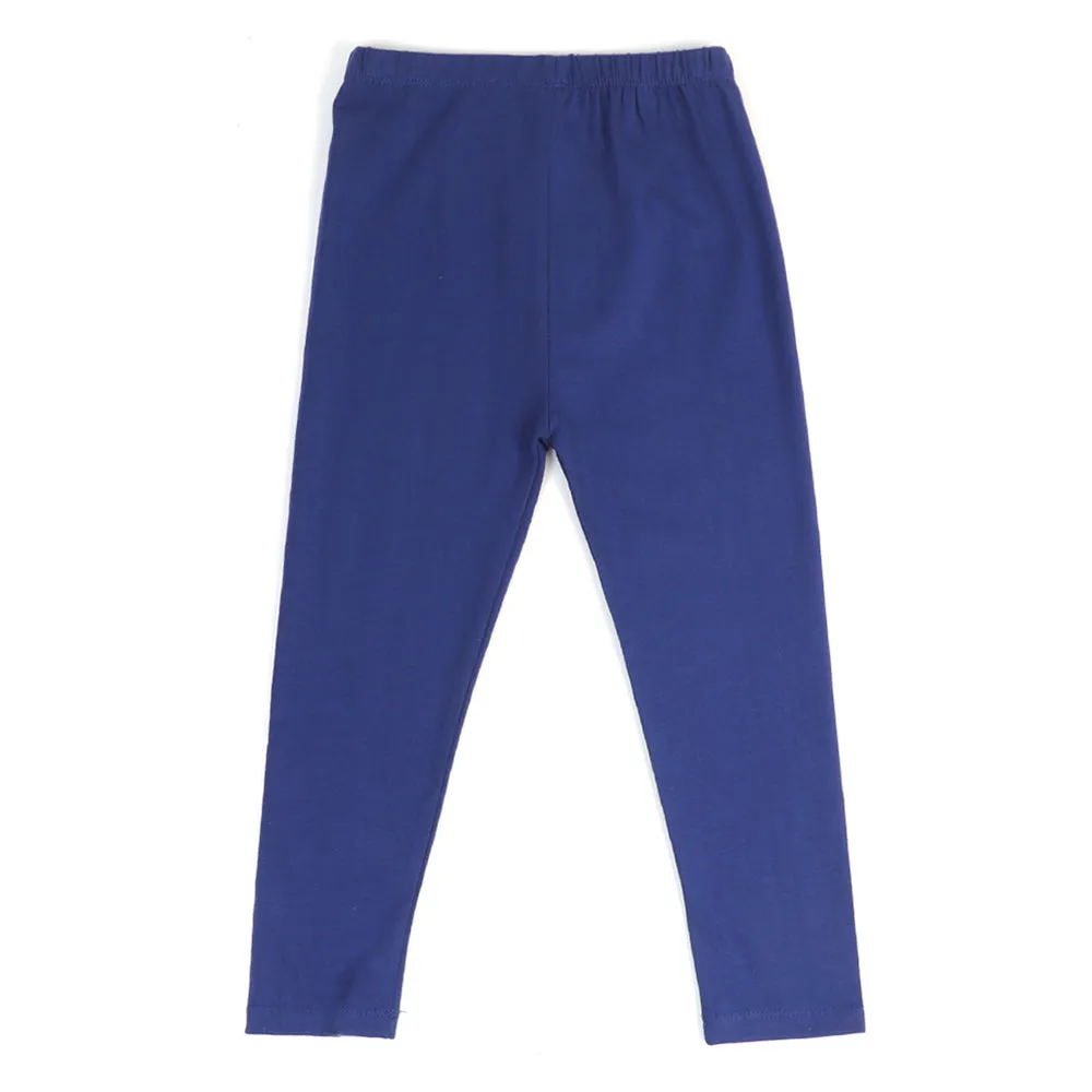 Infant Girls Plain Basic Tights - NAVY