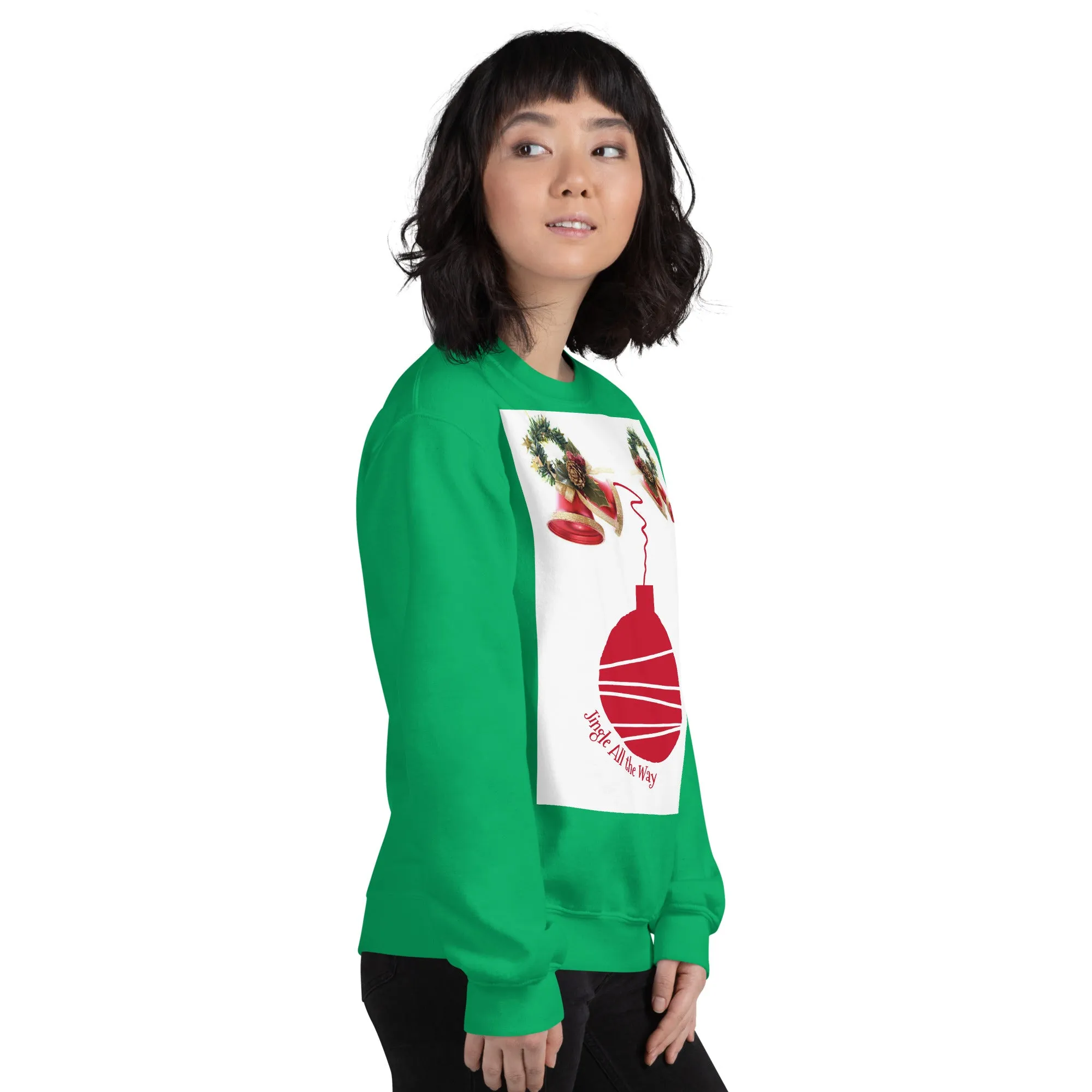 Jingle All the Way Christmas Sweatshirt (Glamourange Christmas Sweatshirt Womens)