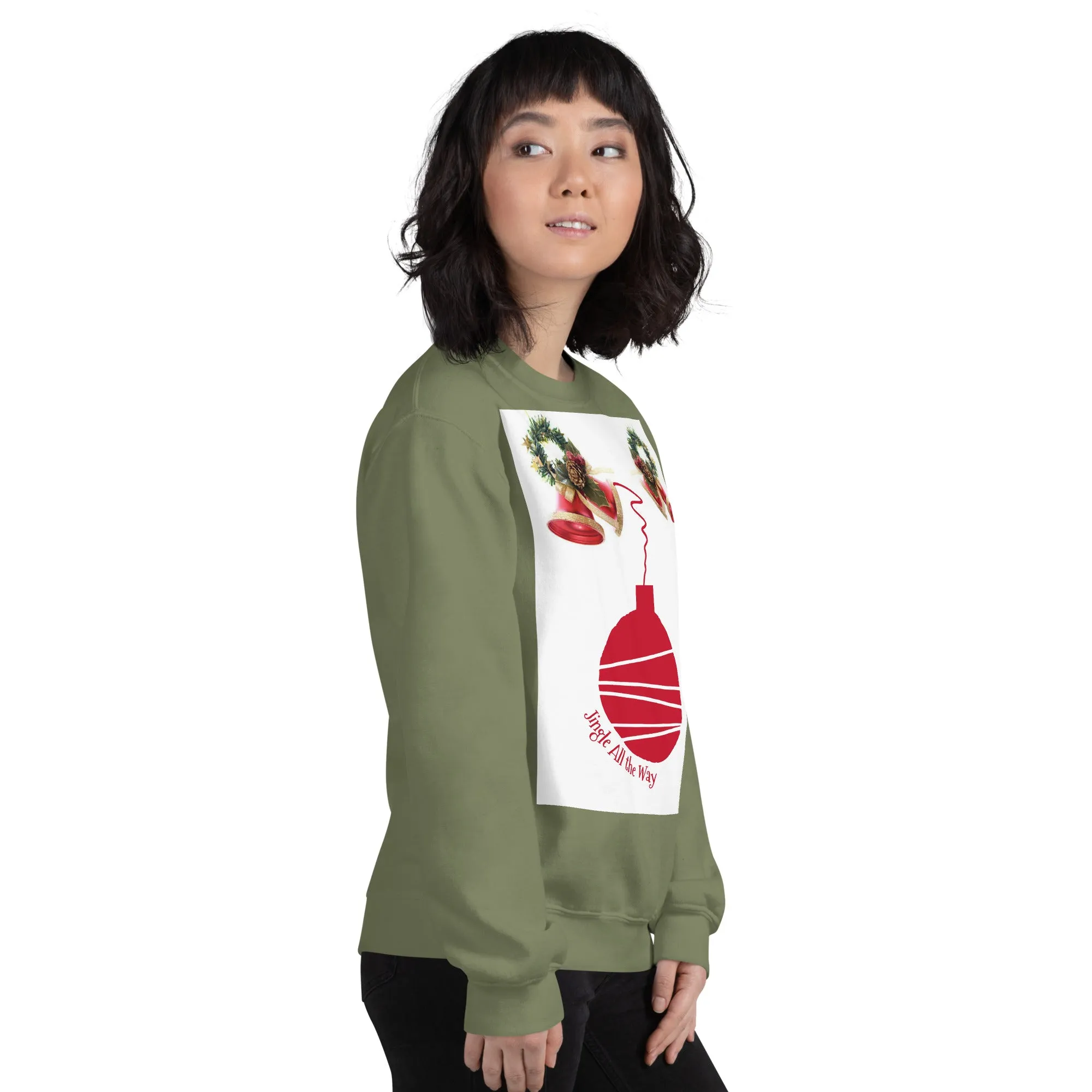 Jingle All the Way Christmas Sweatshirt (Glamourange Christmas Sweatshirt Womens)
