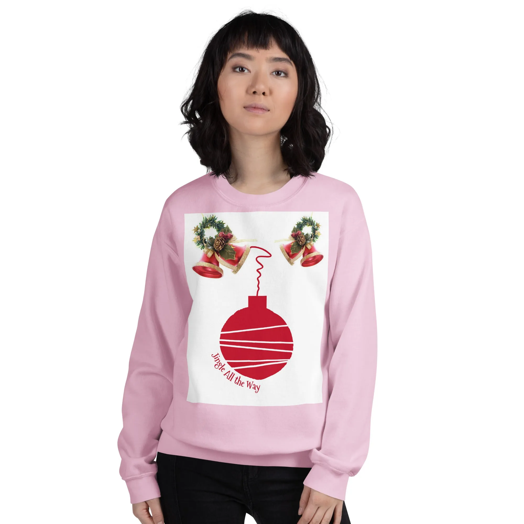 Jingle All the Way Christmas Sweatshirt (Glamourange Christmas Sweatshirt Womens)