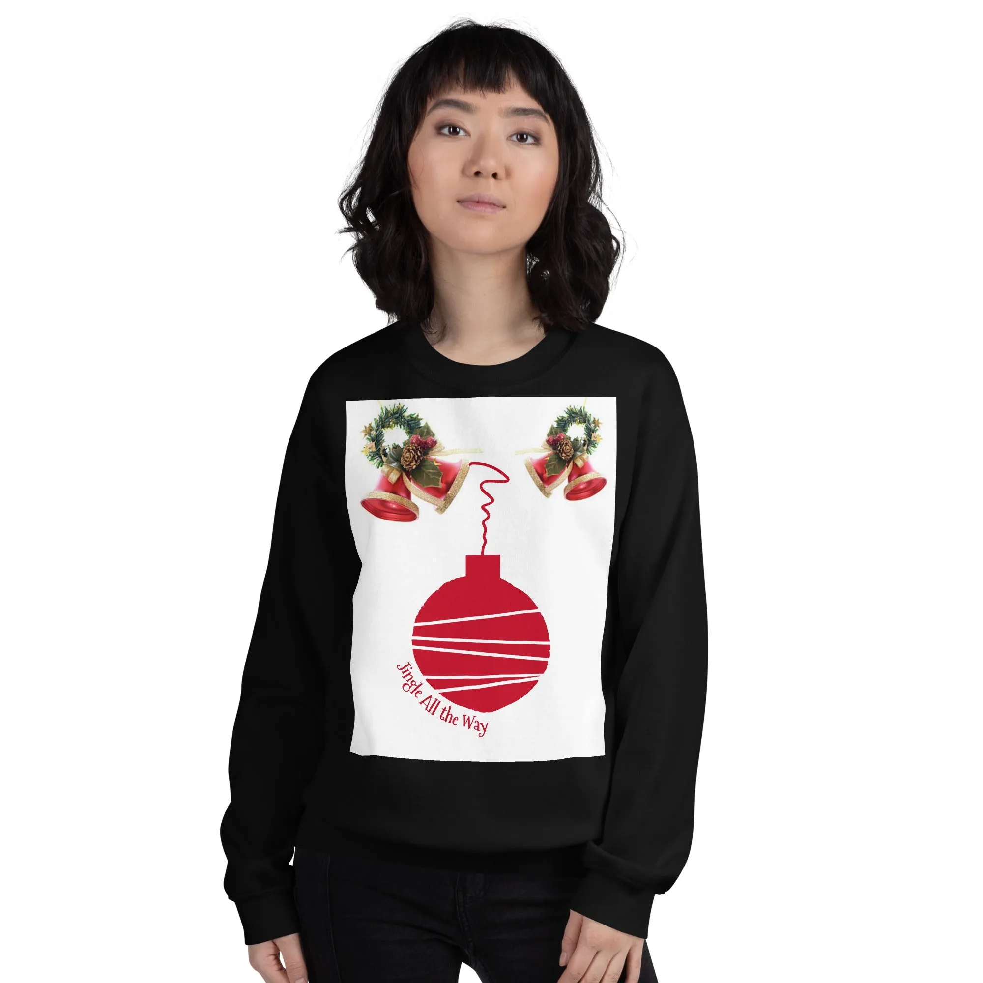 Jingle All the Way Christmas Sweatshirt (Glamourange Christmas Sweatshirt Womens)