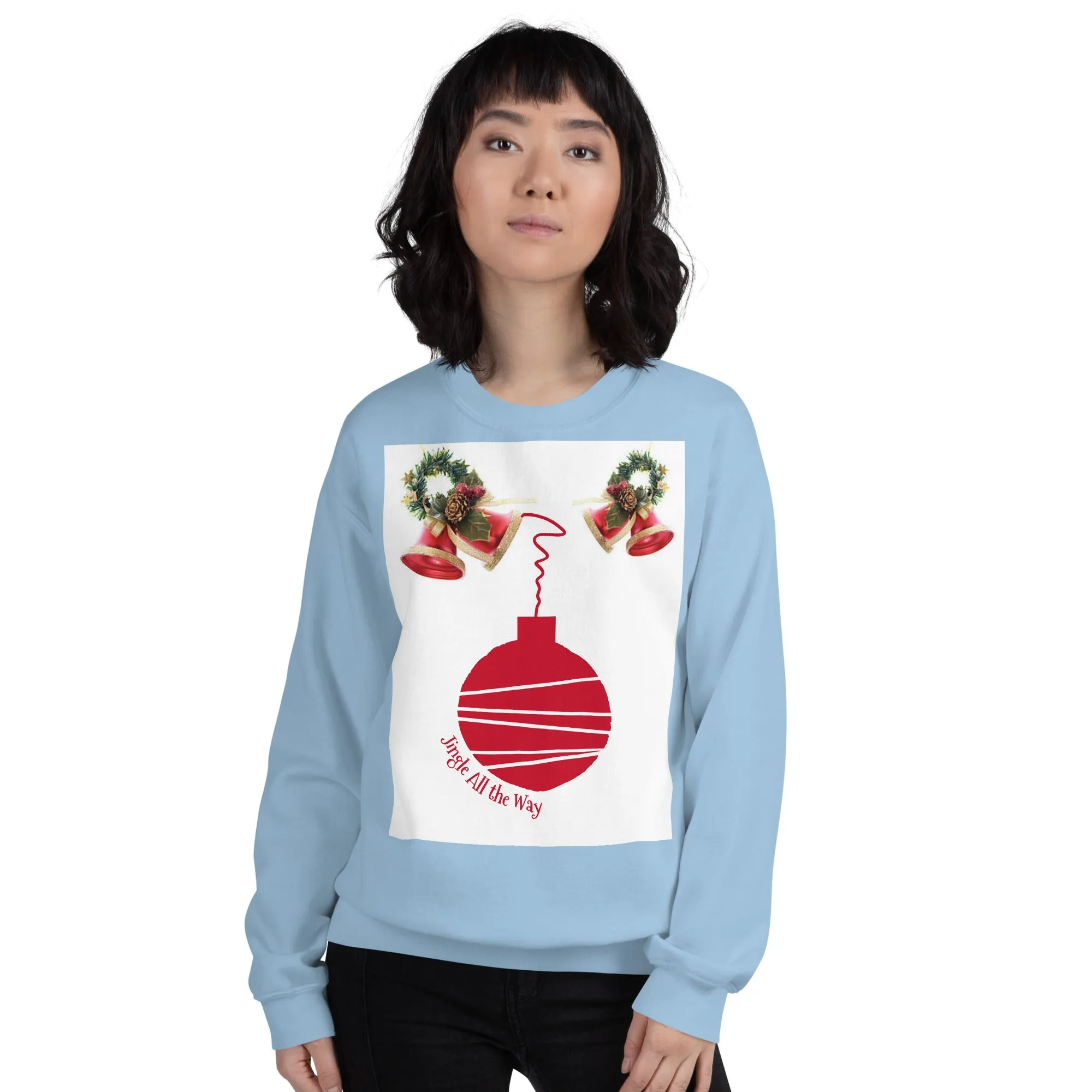 Jingle All the Way Christmas Sweatshirt (Glamourange Christmas Sweatshirt Womens)