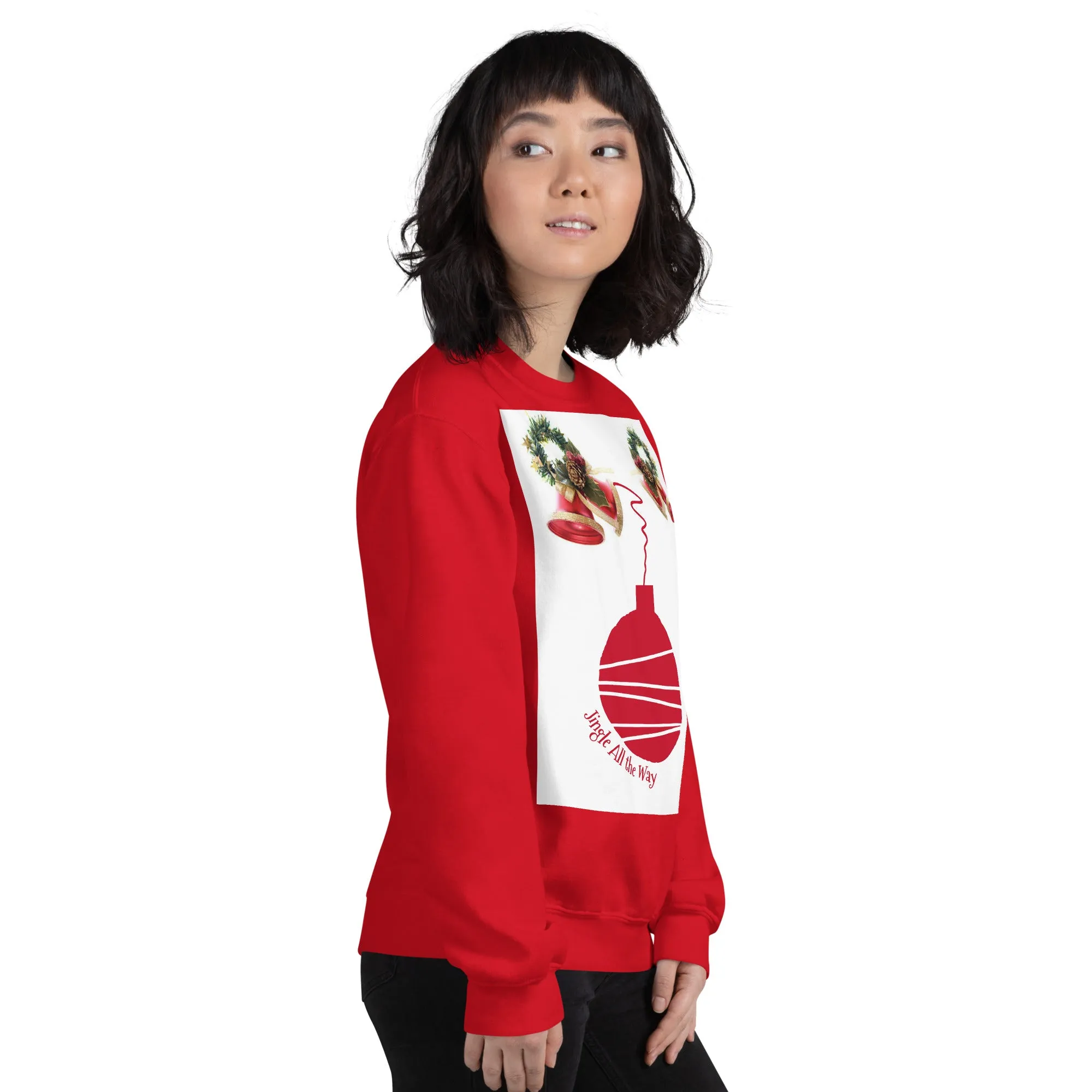 Jingle All the Way Christmas Sweatshirt (Glamourange Christmas Sweatshirt Womens)