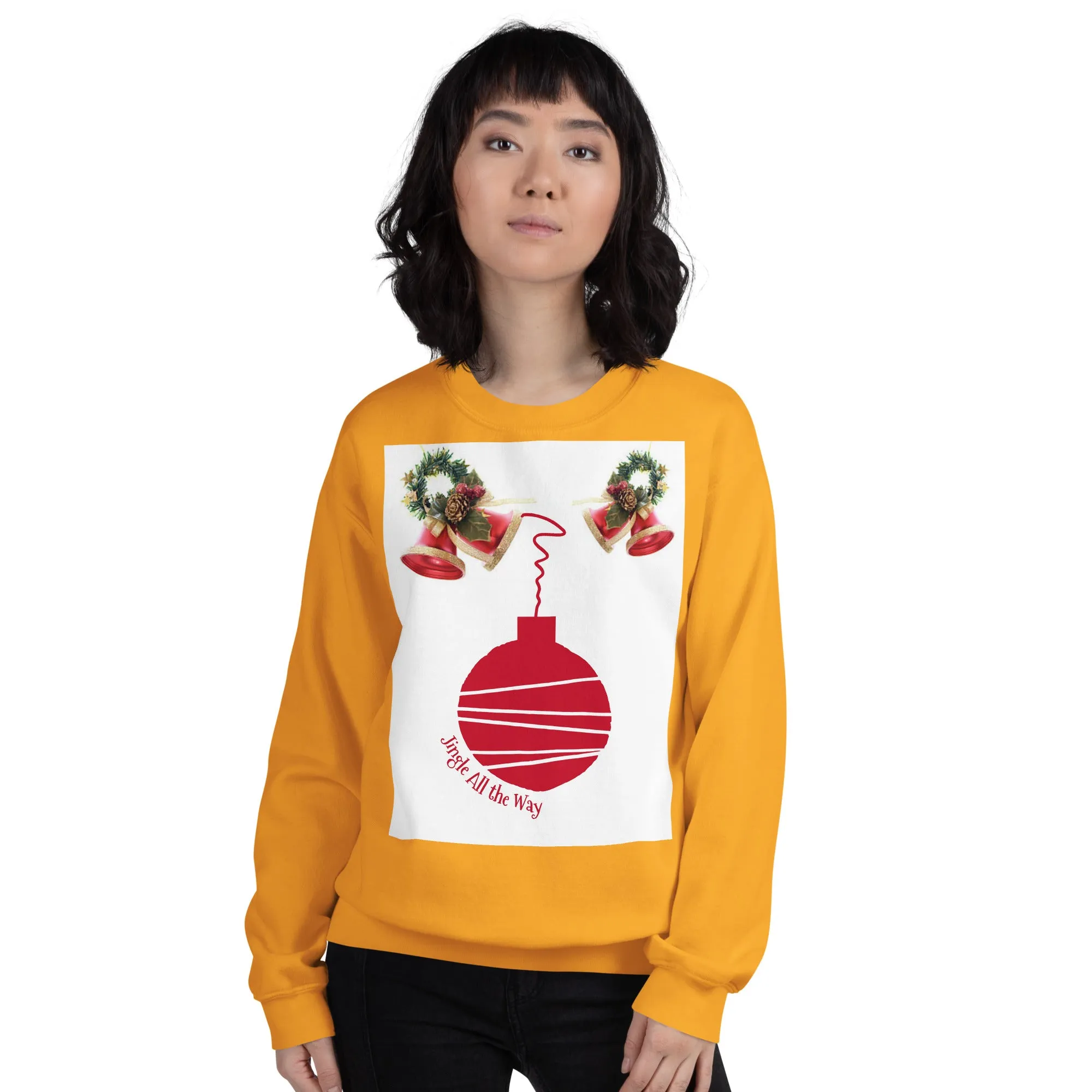 Jingle All the Way Christmas Sweatshirt (Glamourange Christmas Sweatshirt Womens)