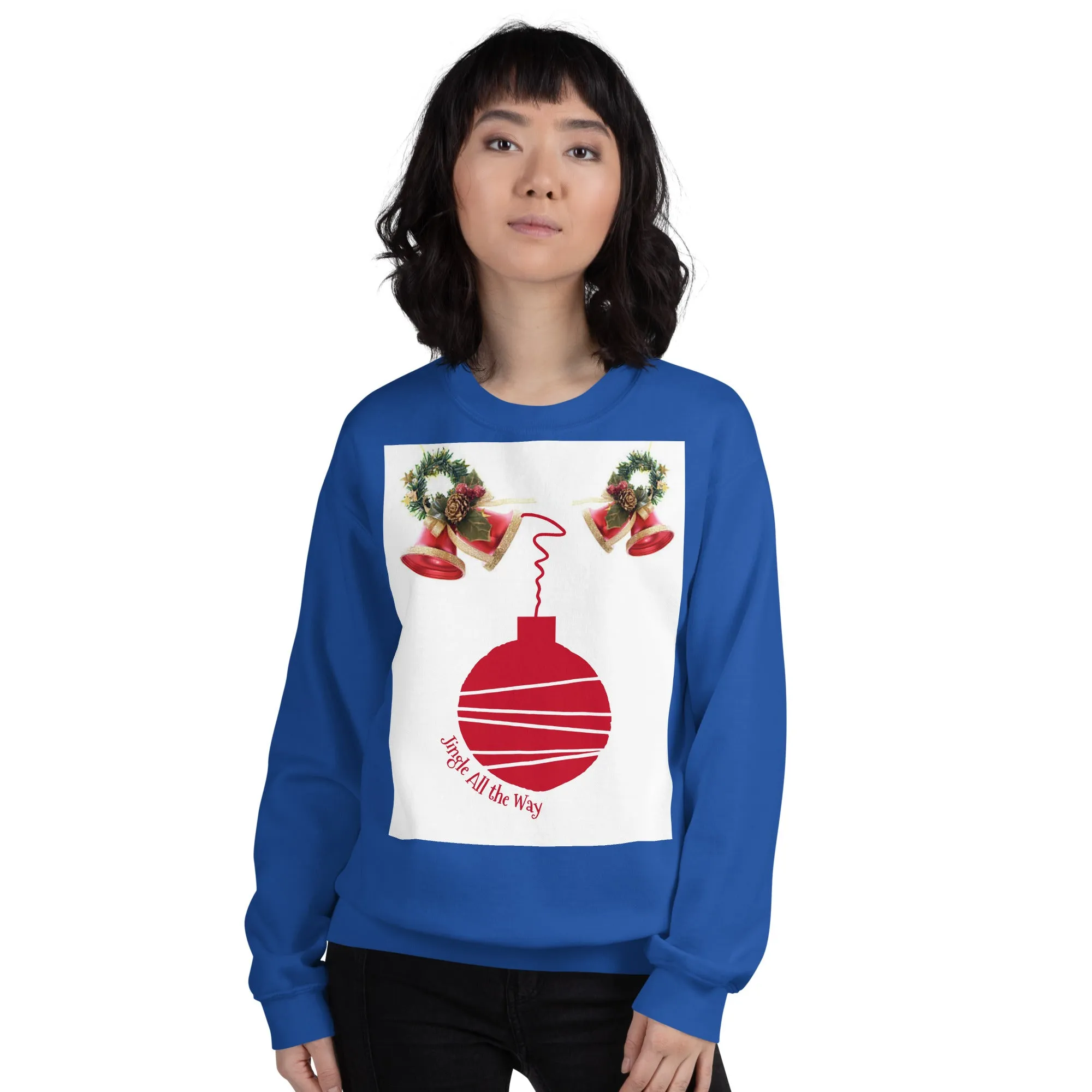 Jingle All the Way Christmas Sweatshirt (Glamourange Christmas Sweatshirt Womens)