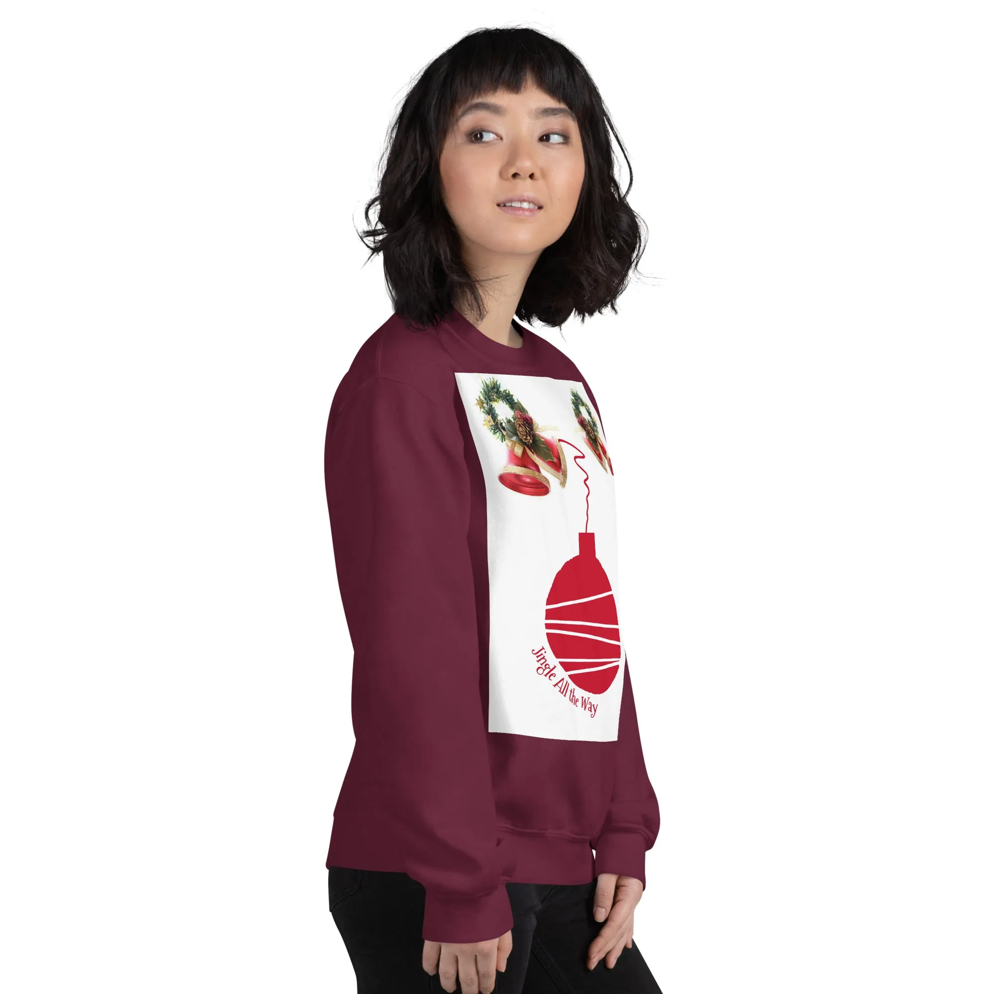 Jingle All the Way Christmas Sweatshirt (Glamourange Christmas Sweatshirt Womens)