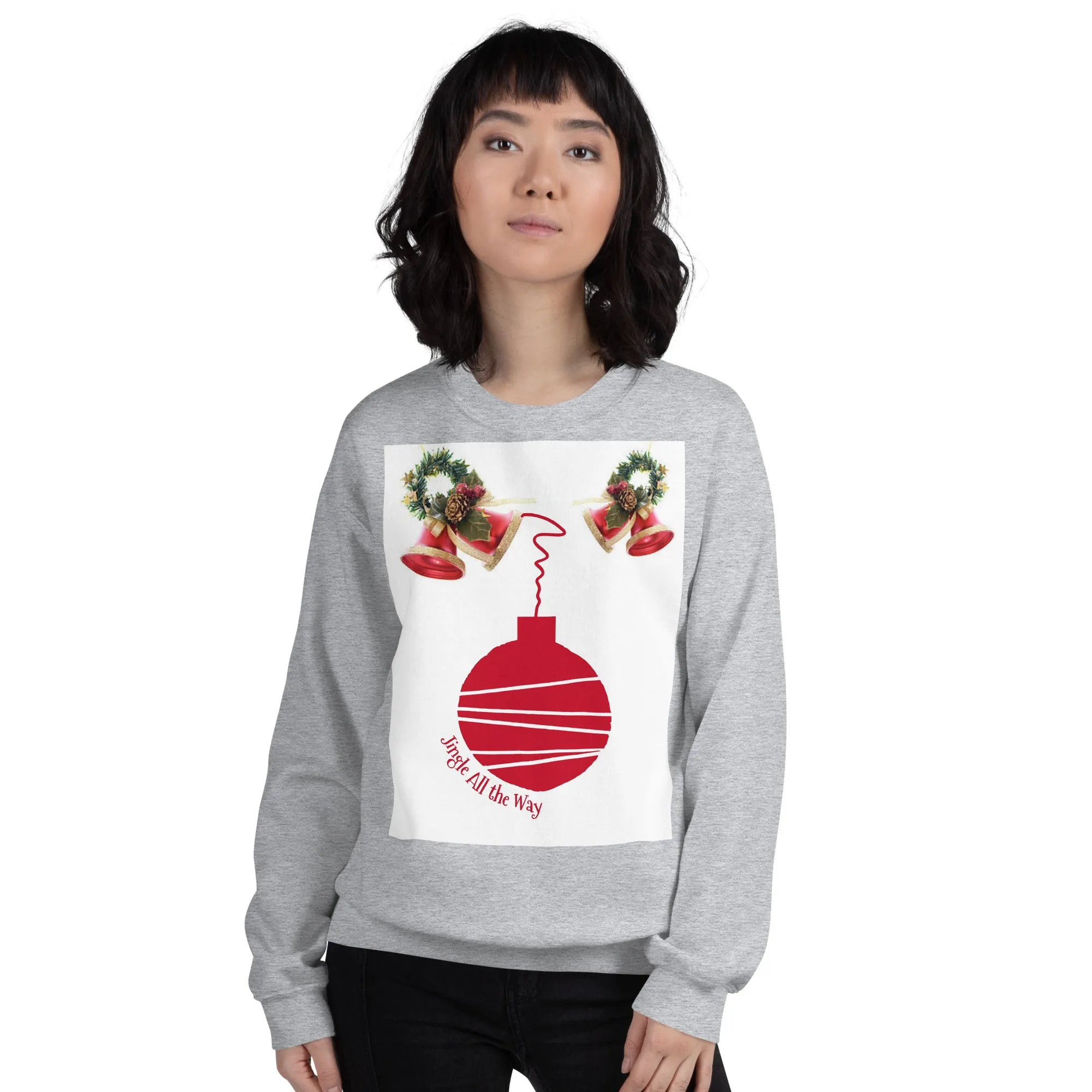 Jingle All the Way Christmas Sweatshirt (Glamourange Christmas Sweatshirt Womens)