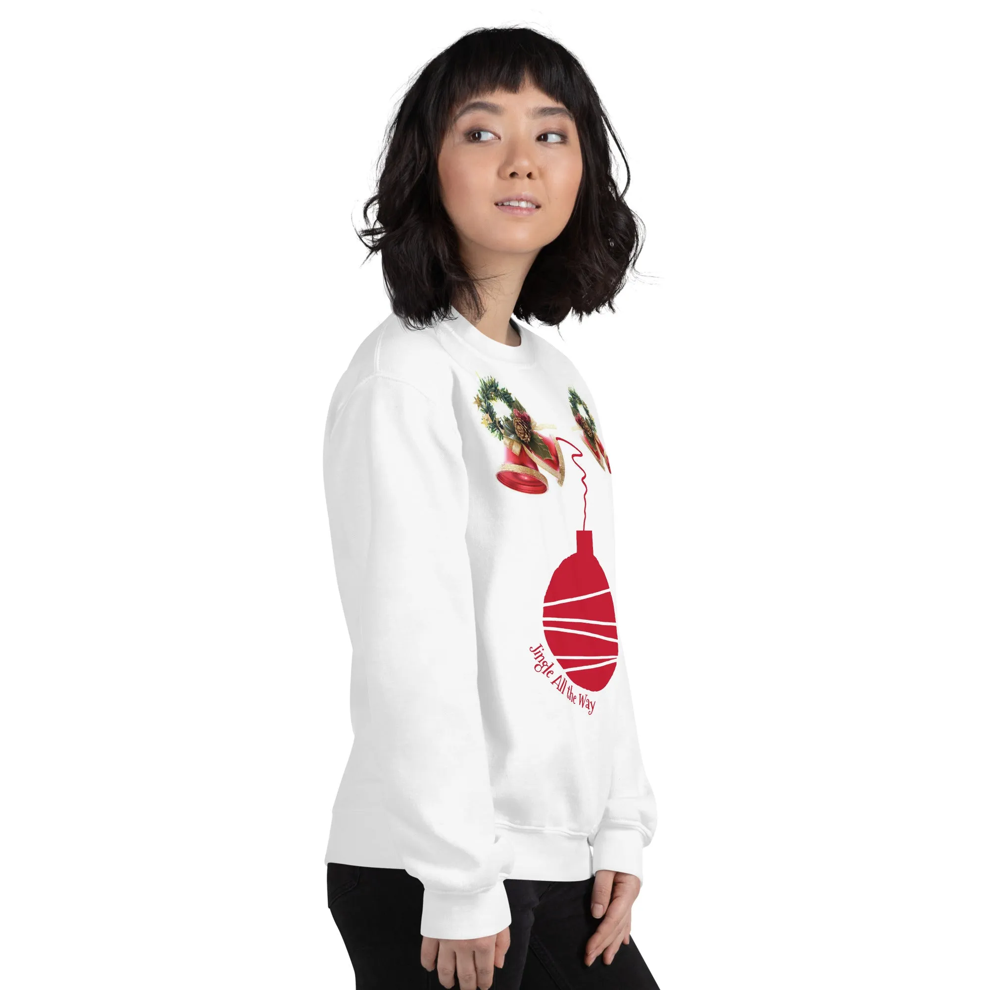 Jingle All the Way Christmas Sweatshirt (Glamourange Christmas Sweatshirt Womens)